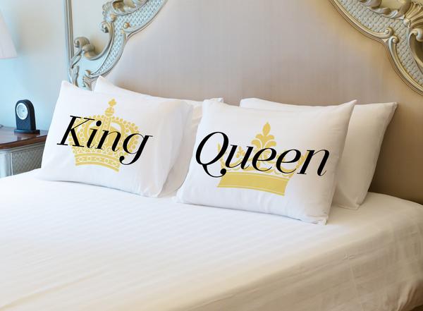73178cse King & Queen Pillow Case - Multicolor, Set Of 2