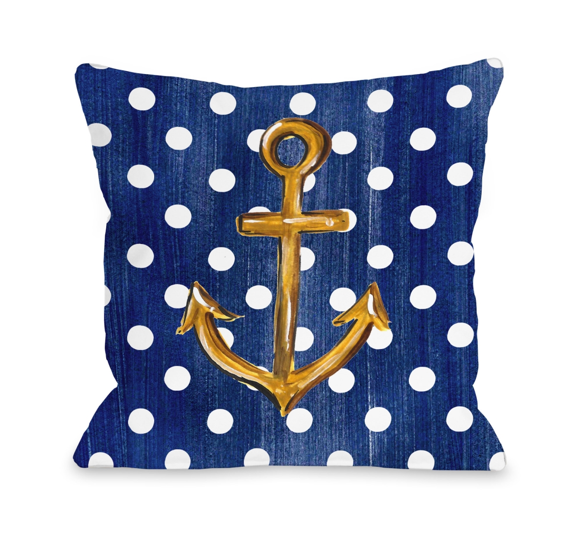 16 X 16 In. Gold Anchor Dots Pillow By Timree, Multicolor
