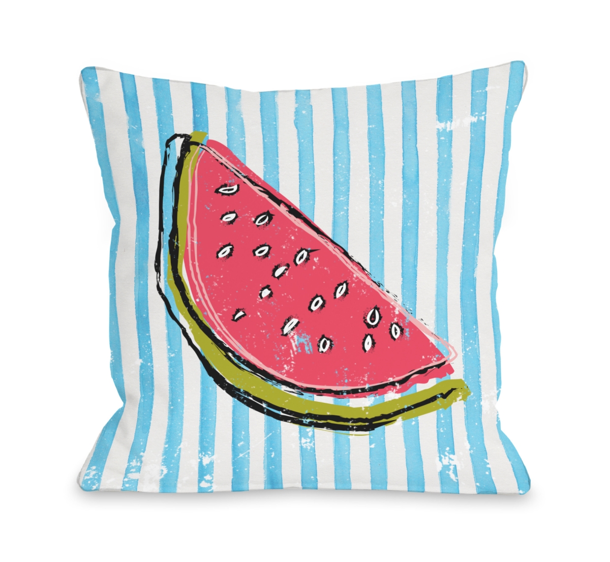 16 X 16 In. Whatthemelon Pillow, Blue & Multicolor