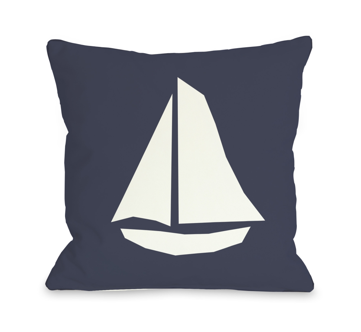 70884pl16o 16 X 16 In. Vintage Sailboat Outdoor Pillow, Navy