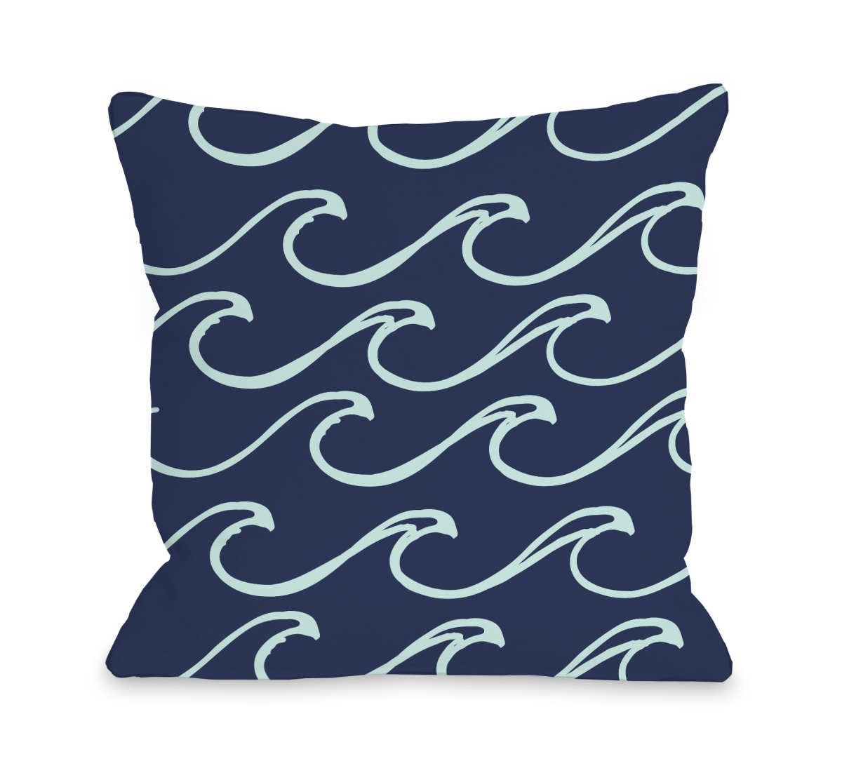 72264pl16 16 X 16 In. Kayla Wave Pillow, Dark Blue
