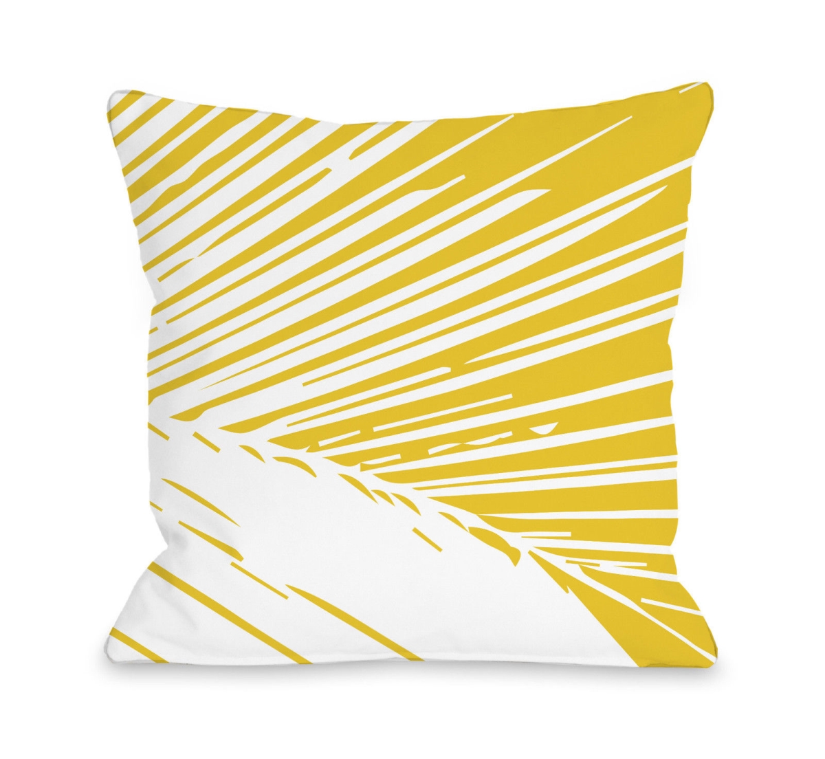 16 X 16 In. Alaiya Palm Leaves Pillow, Yellow