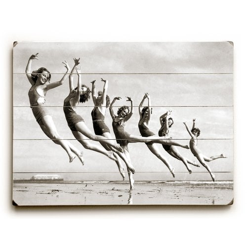 0003-2022-20 18 X 24 In. Dancers Trained By Lillian Newman Planked Wood Wall Decor By Underwood Photo Archive