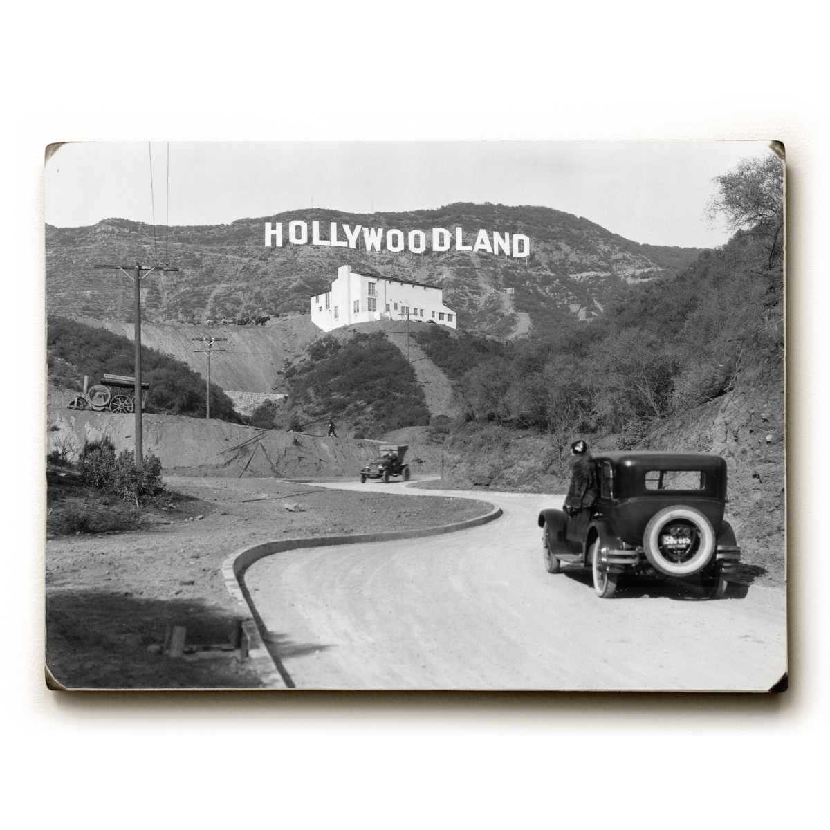 0003-2025-25 9 X 12 In. Hollywood Los Angeles C. 1924 Solid Wood Wall Decor By Underwood Photo Archive