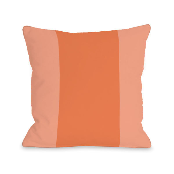 74675pl16 16 X 16 In. Color Block Tangerine Pillow, Tangerine