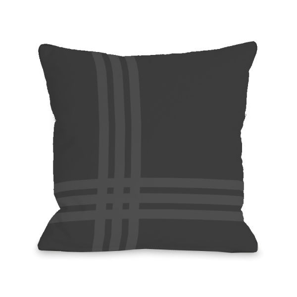 74692pl16 16 X 16 In. Plaid Pop Charcoal Pillow, Charcoal