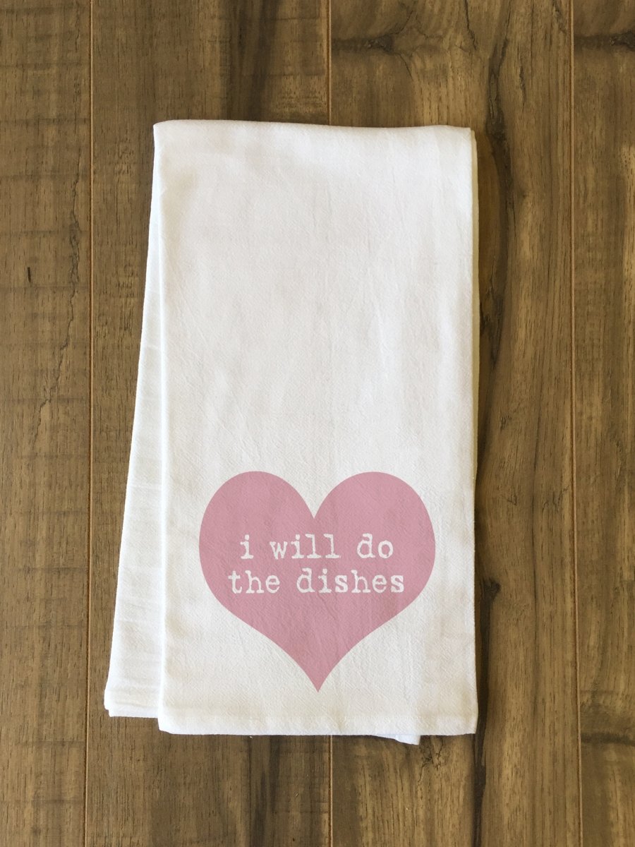 75096tw Do The Dishes Pink Tea Towel - Pink