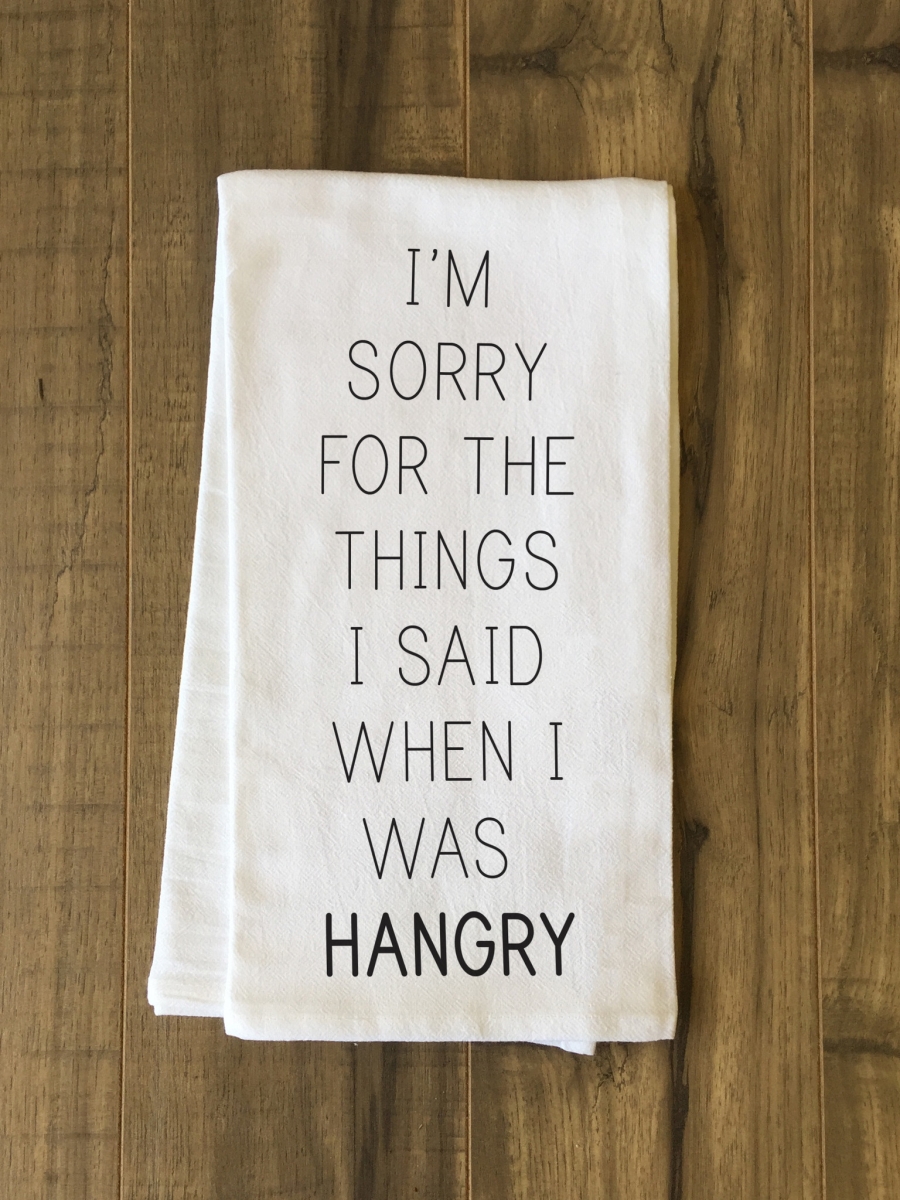 75101tw Hangry Tea Towel - Black