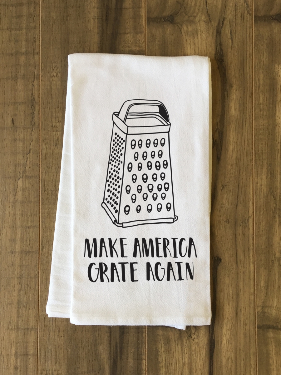 75113tw Make America Grate Agian Tea Towel - Black