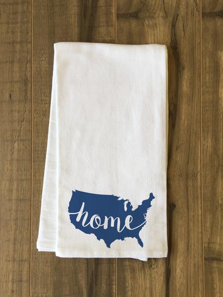 75132tw Usa Home Tea Towel - Blue