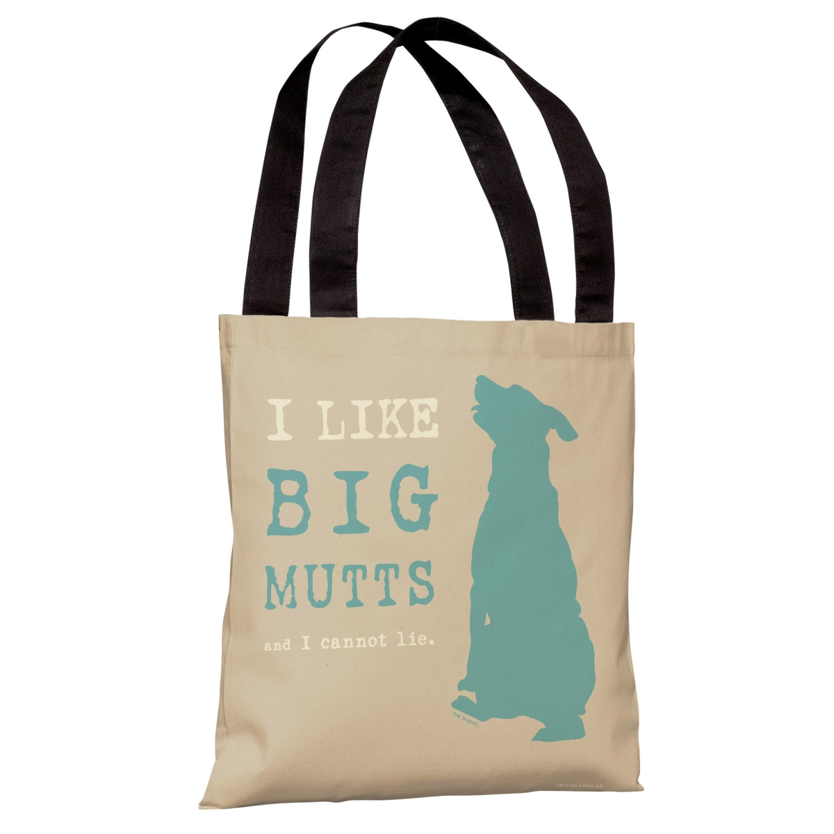 70061tt18p 18 In. I Like Big Mutts Polyester Tote Bag By Dog Is Good, Oatmeal