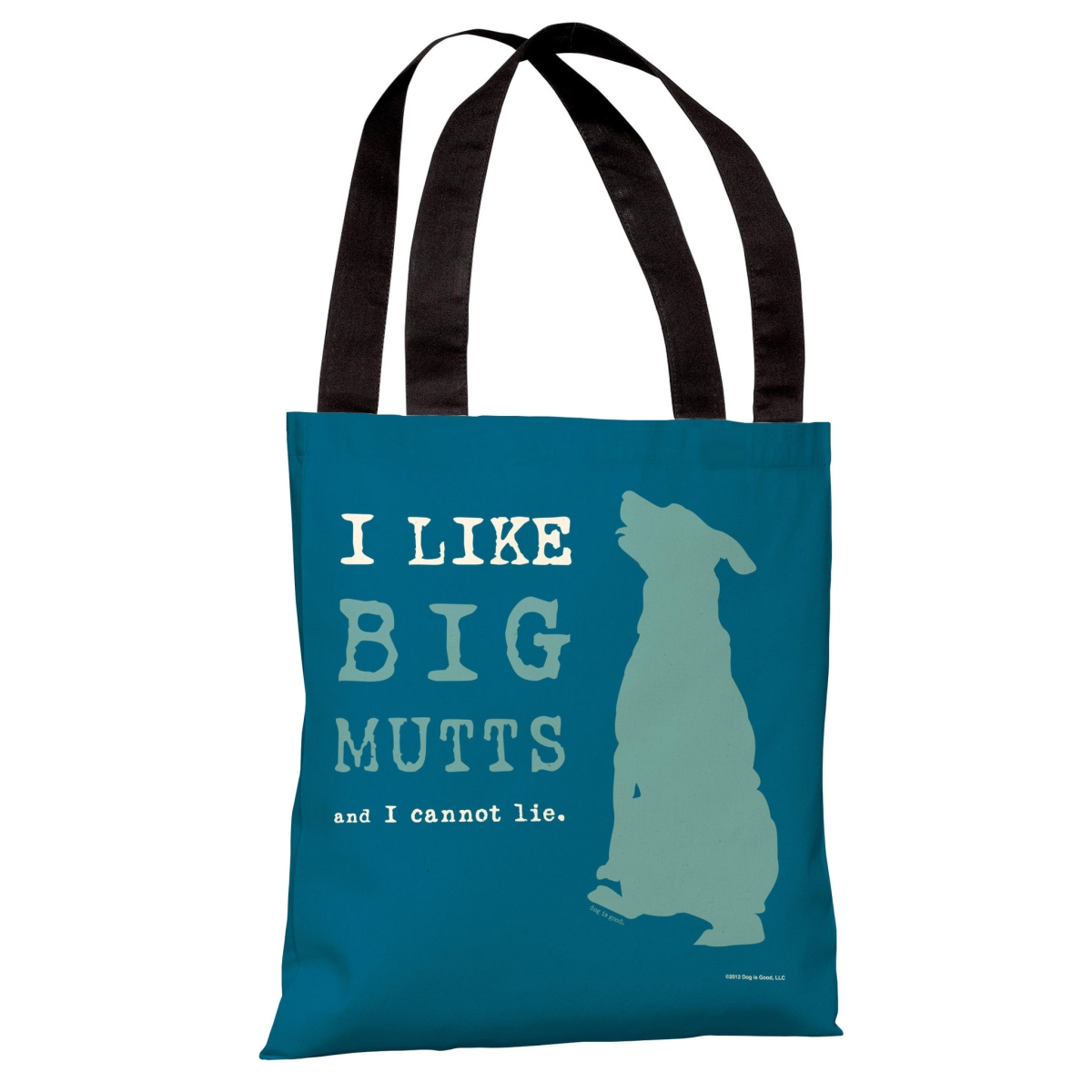70058tt18p 18 In. I Like Big Mutts Polyester Tote Bag By Dog Is Good, Blue
