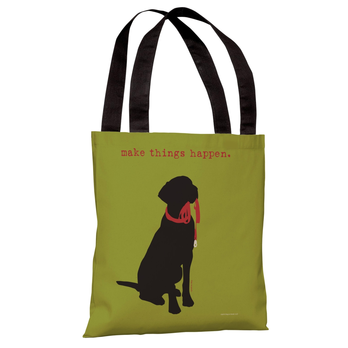 70085tt18p 18 In. Make Things Happen Polyester Tote Bag By Dog Is Good