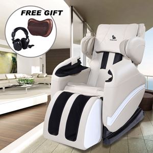 Cb19806 Electronic Full Body Shiatsu Massage Chair Recliner With Heat Stretched And Foot Rest Zero Gravity - White