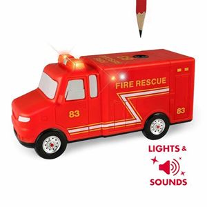 Cb19838 Fire Rescue Pencil Sharpener With Lights & Music - Red