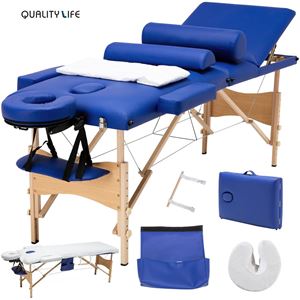 Cb19877 84 In. Massage Table Portable Facial Bed - Blue
