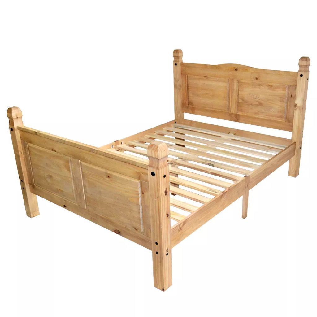 Online Gym Shop Cb20337 55 Ft. Range Mexican Pine Corona Wooden Bed Frame