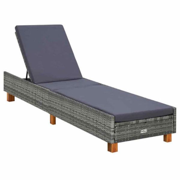 UPC 795629029289 product image for CB21737 78.7 x 21.7 x 11.8 -28.5 in. Outdoor Lounger, Gray | upcitemdb.com