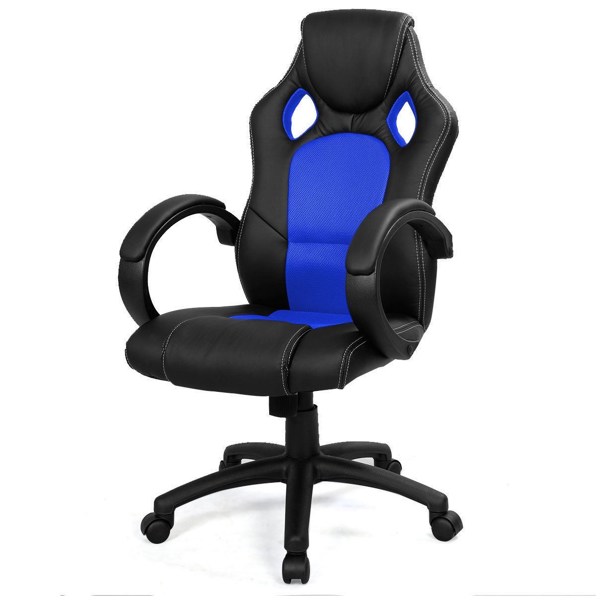 Cb16600 Race Car Style Bucket Seat Desk Office Chair, Blue