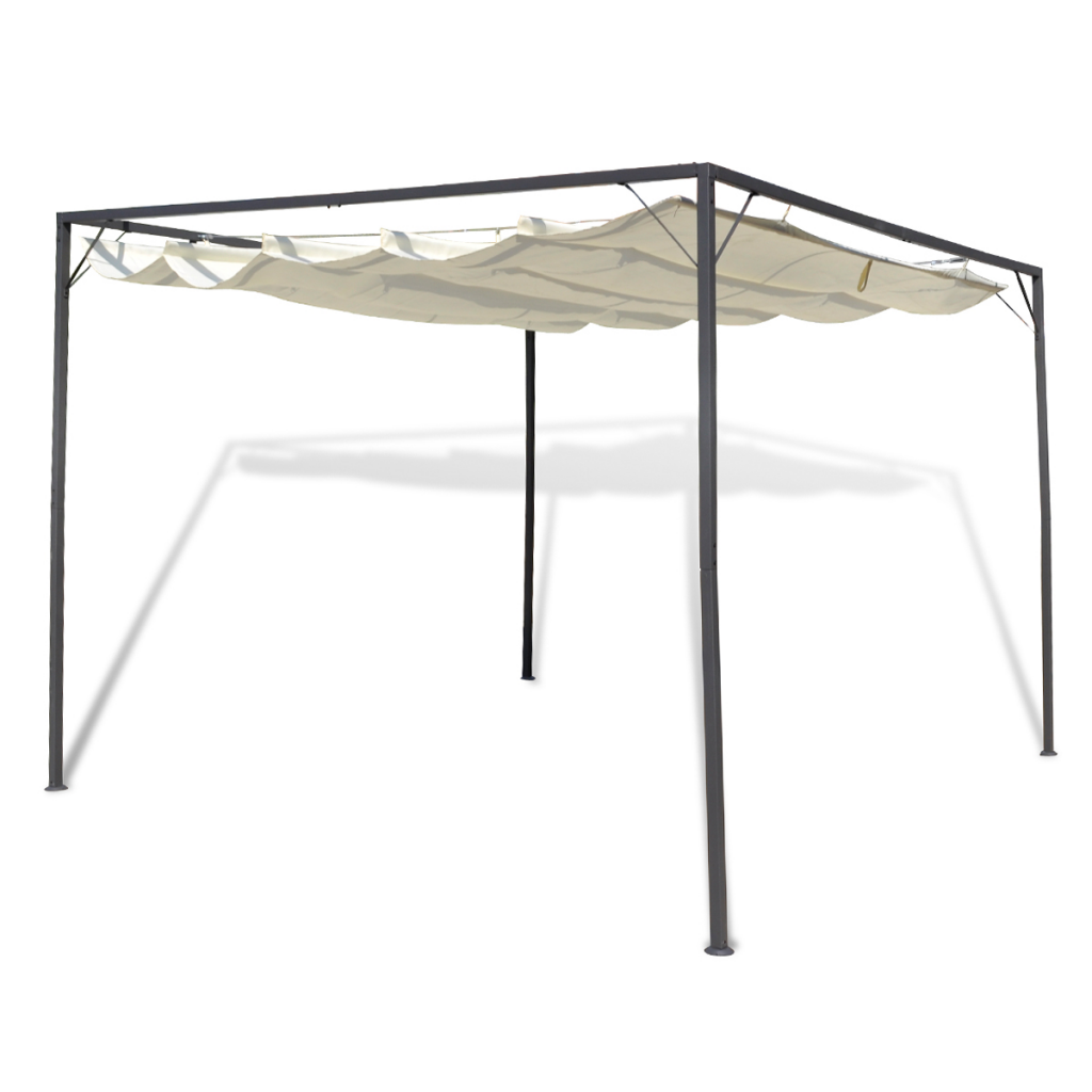Cb18551 Outdoor Patio Gazebo With Retractable Roof Canopy