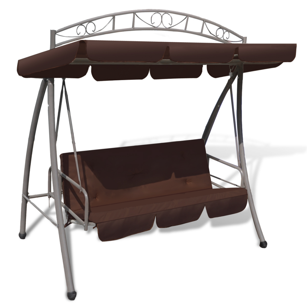 Cb18603 Outdoor Swing Chair & Bed Canopy Patterned Arch - Coffee
