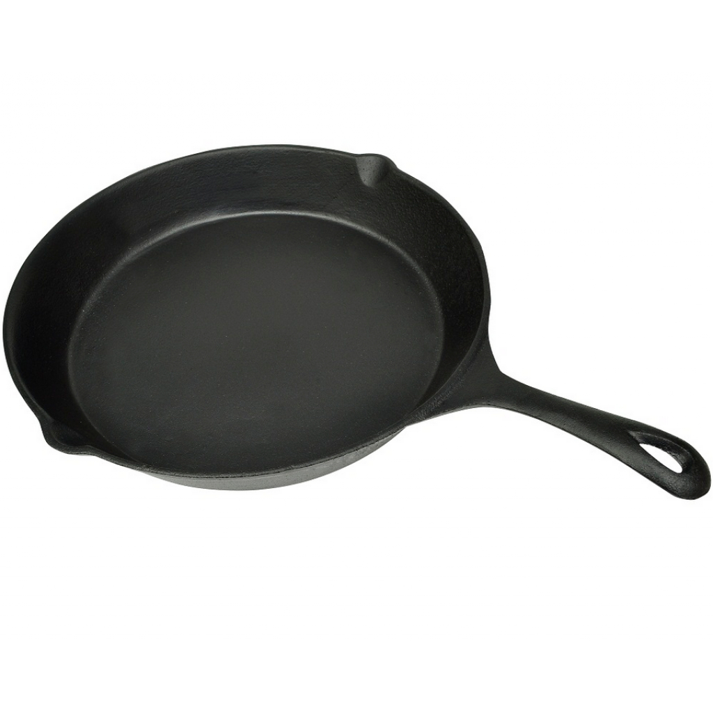 Extra Large Bbq Grill Fry Pan Cast Iron 12 In. Round