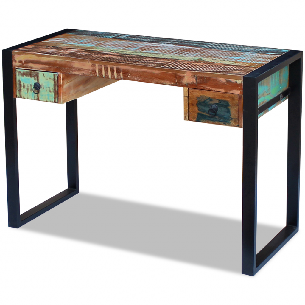 Cb19569 39.4 X 19.7 X 30.3 In. Solid Reclaimed Wood Desk, Multi Color