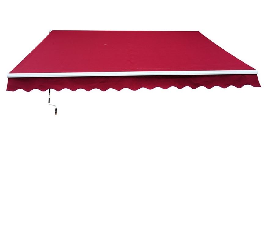 Cb15431 10 X 8 Ft. Patio Manual Retractable Sun Shade Awning - Red