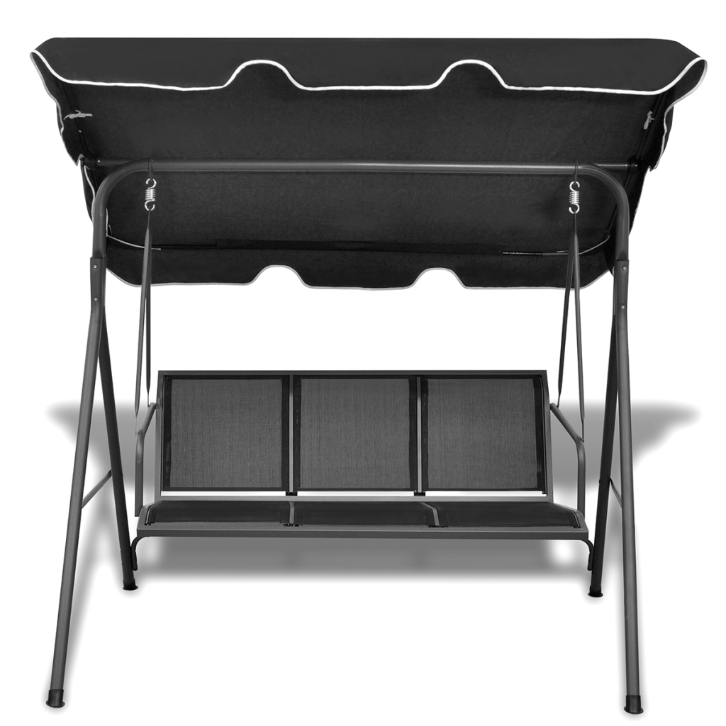 Cb18692 Outdoor 3 Person Swing Canopy - Black