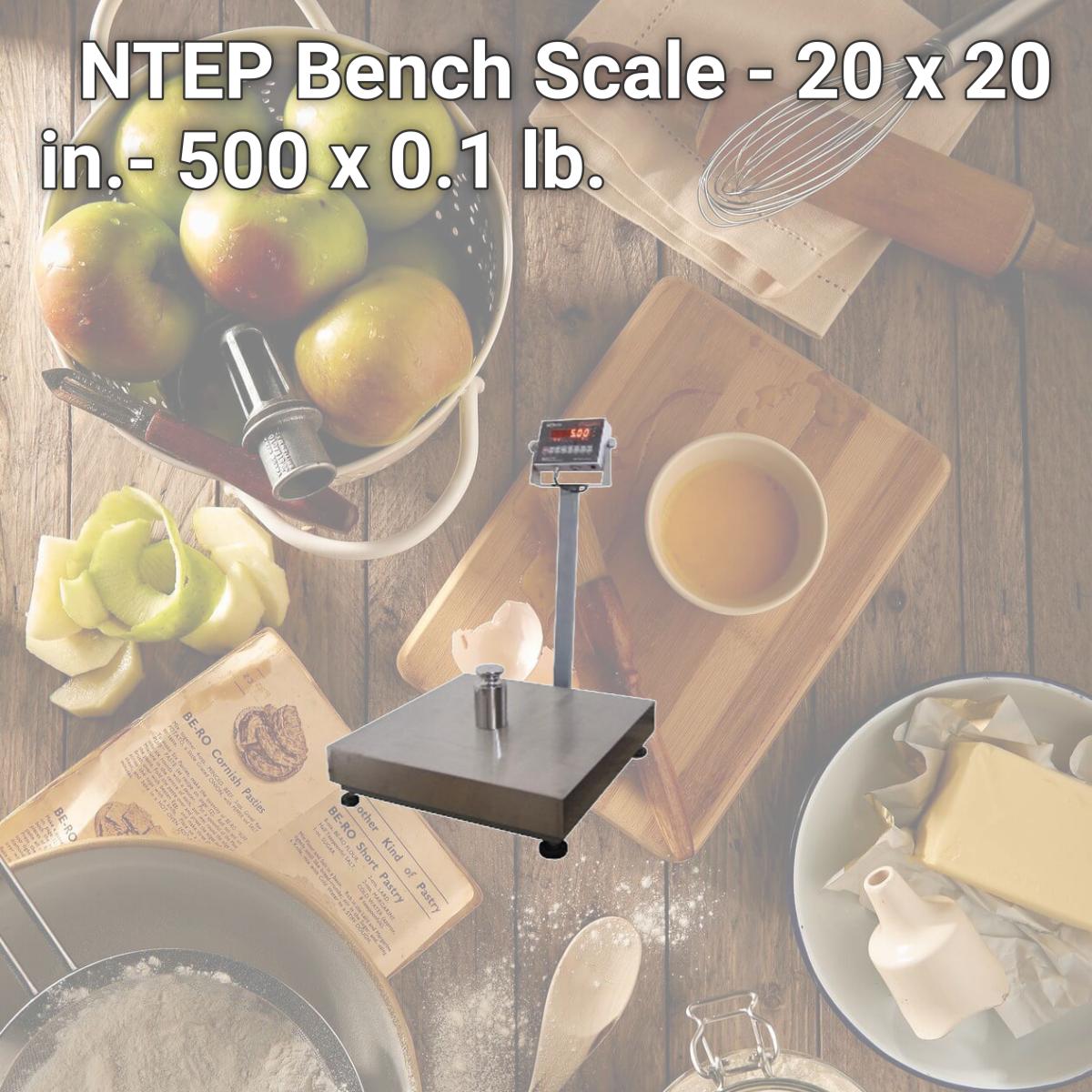 Picture of Optima Scales OP-915-2020-500 NTEP Bench Scale - 20 x 20 in.- 500 x 0.1 lb.