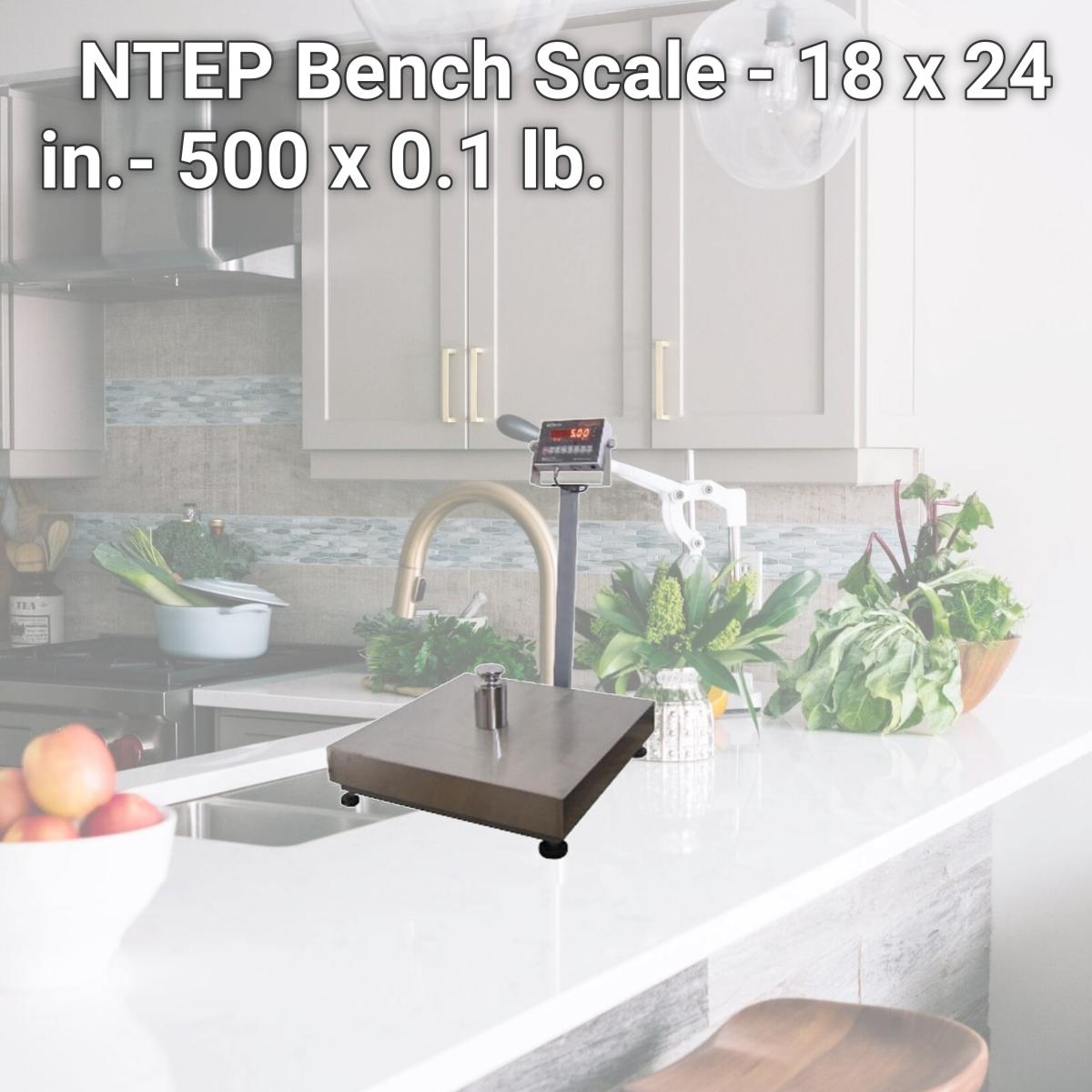 Picture of Optima Scales OP-915-1824-500 NTEP Bench Scale - 18 x 24 in.- 500 x 0.1 lb.
