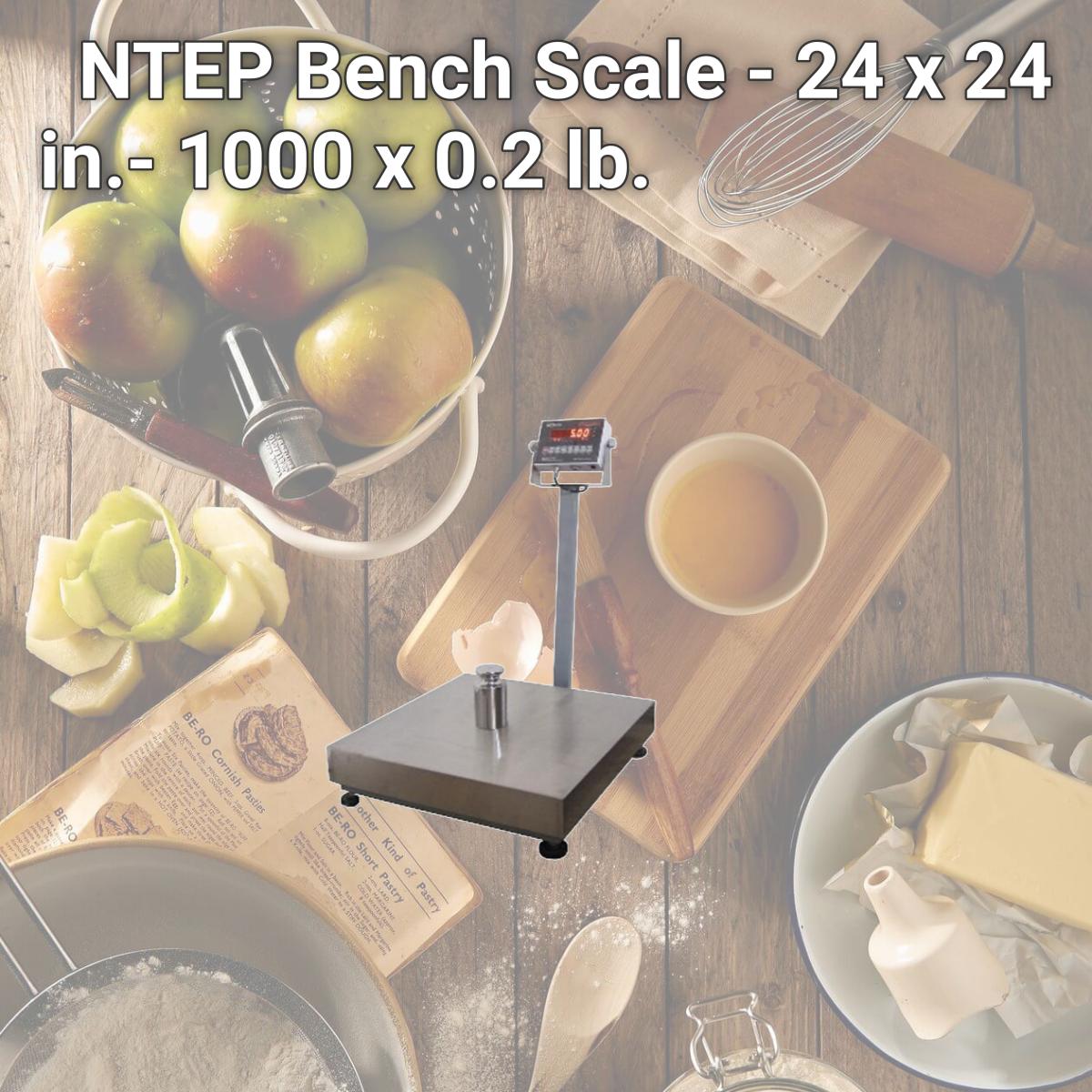 Picture of Optima Scales OP-915-2424-1000 NTEP Bench Scale - 24 x 24 in.- 1000 x 0.2 lb.