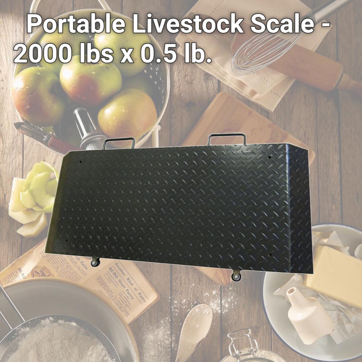 Picture of Optima Scales OP-920-2000 Portable Livestock Scale - 2000 lbs x 0.5 lb.