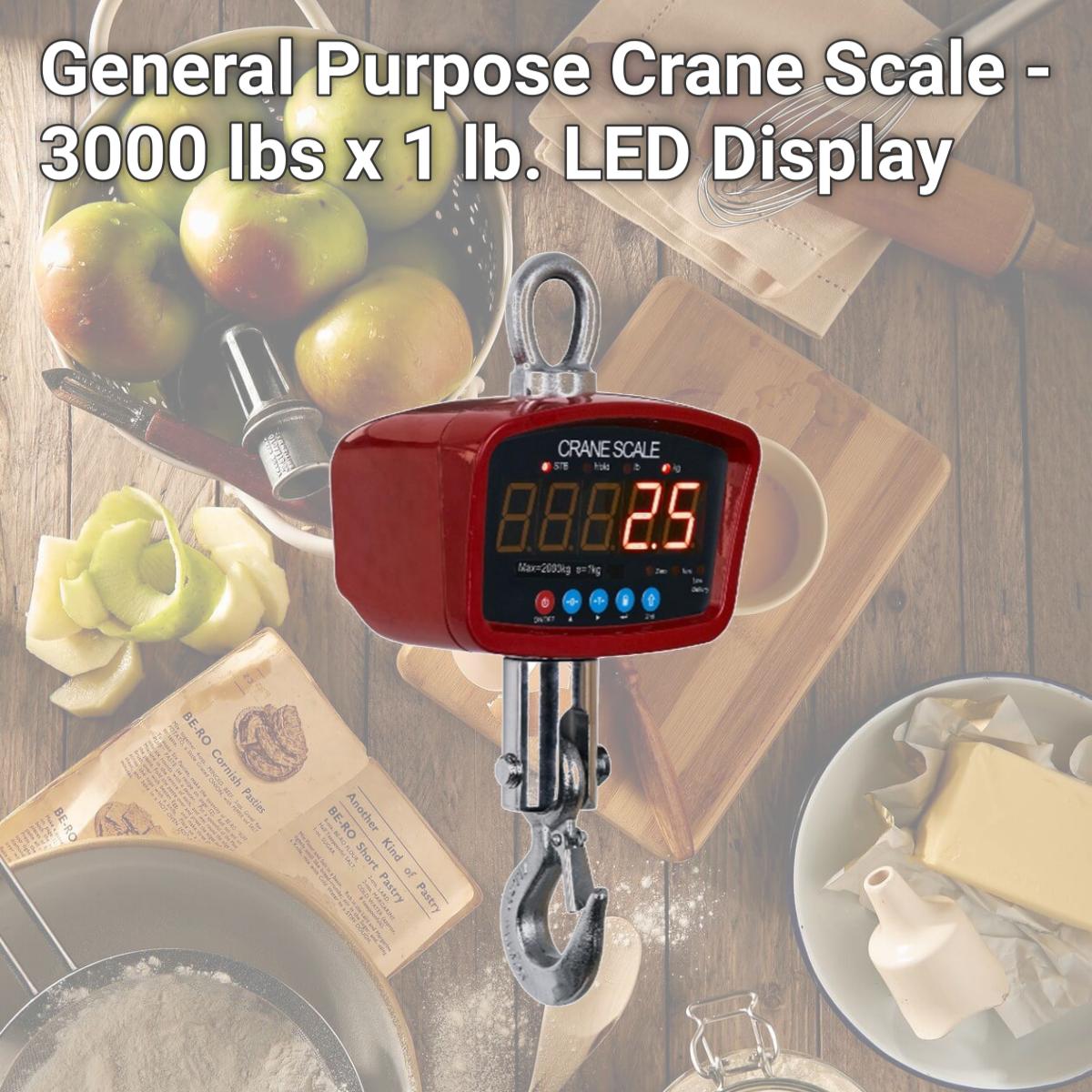 Picture of Optima Scales OP-924A-3000 General Purpose Crane Scale - 3000 lbs x 1 lb. LED Display