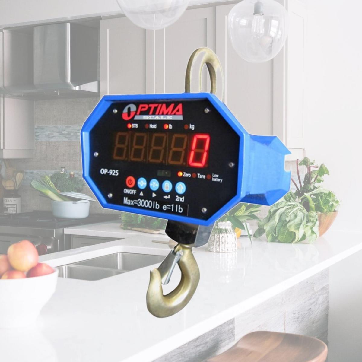 Picture of Optima Scales OP-925A-10000 Heavy-Duty Crane Scale - 10000 lbs x 5 lb. LED Display
