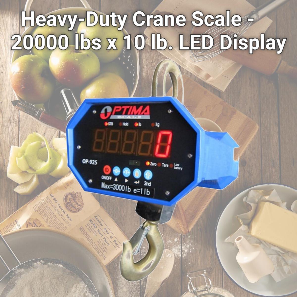 Picture of Optima Scales OP-925A-20000 Heavy-Duty Crane Scale - 20000 lbs x 10 lb. LED Display