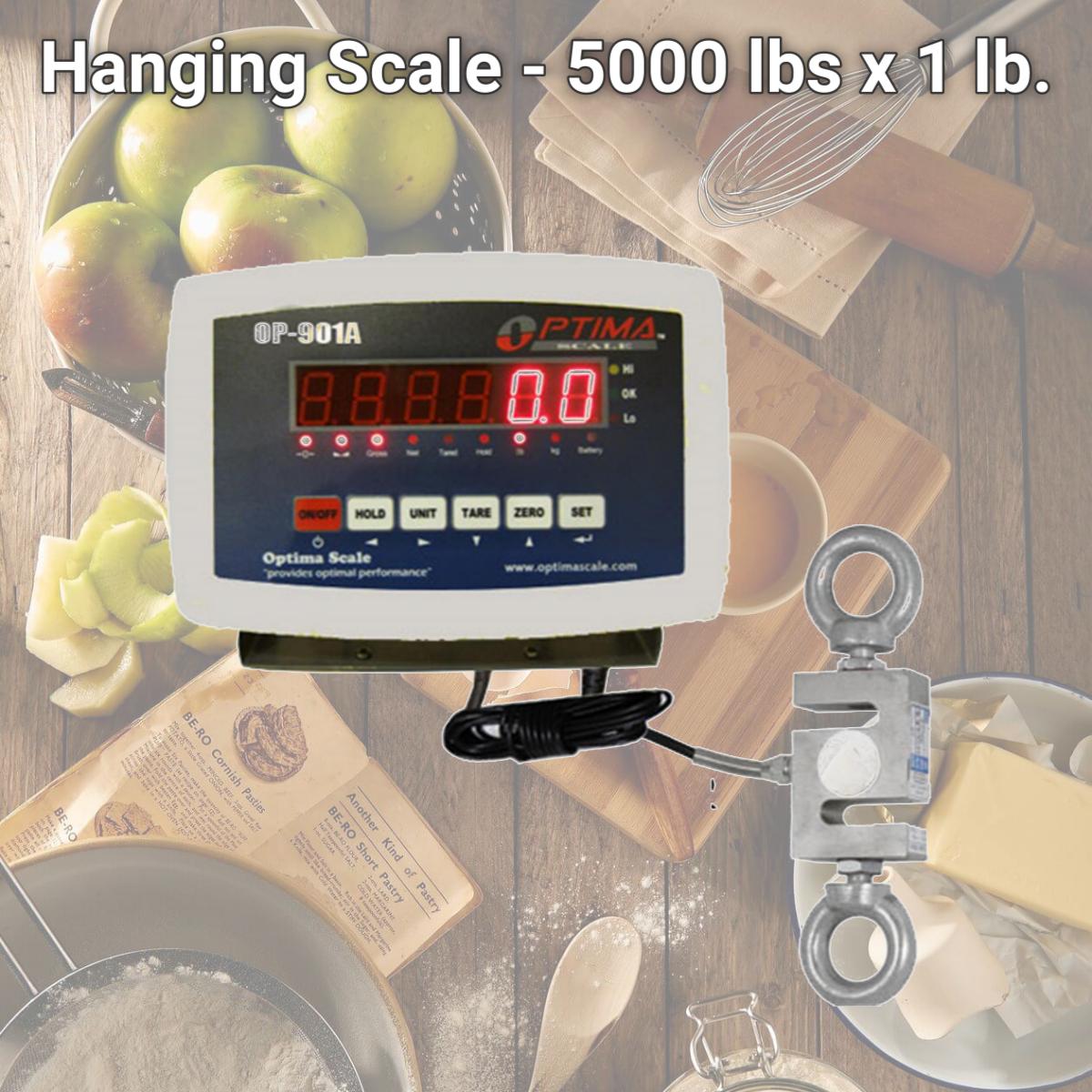 Picture of Optima Scales OP-926-5000 Hanging Scale - 5000 lbs x 1 lb.