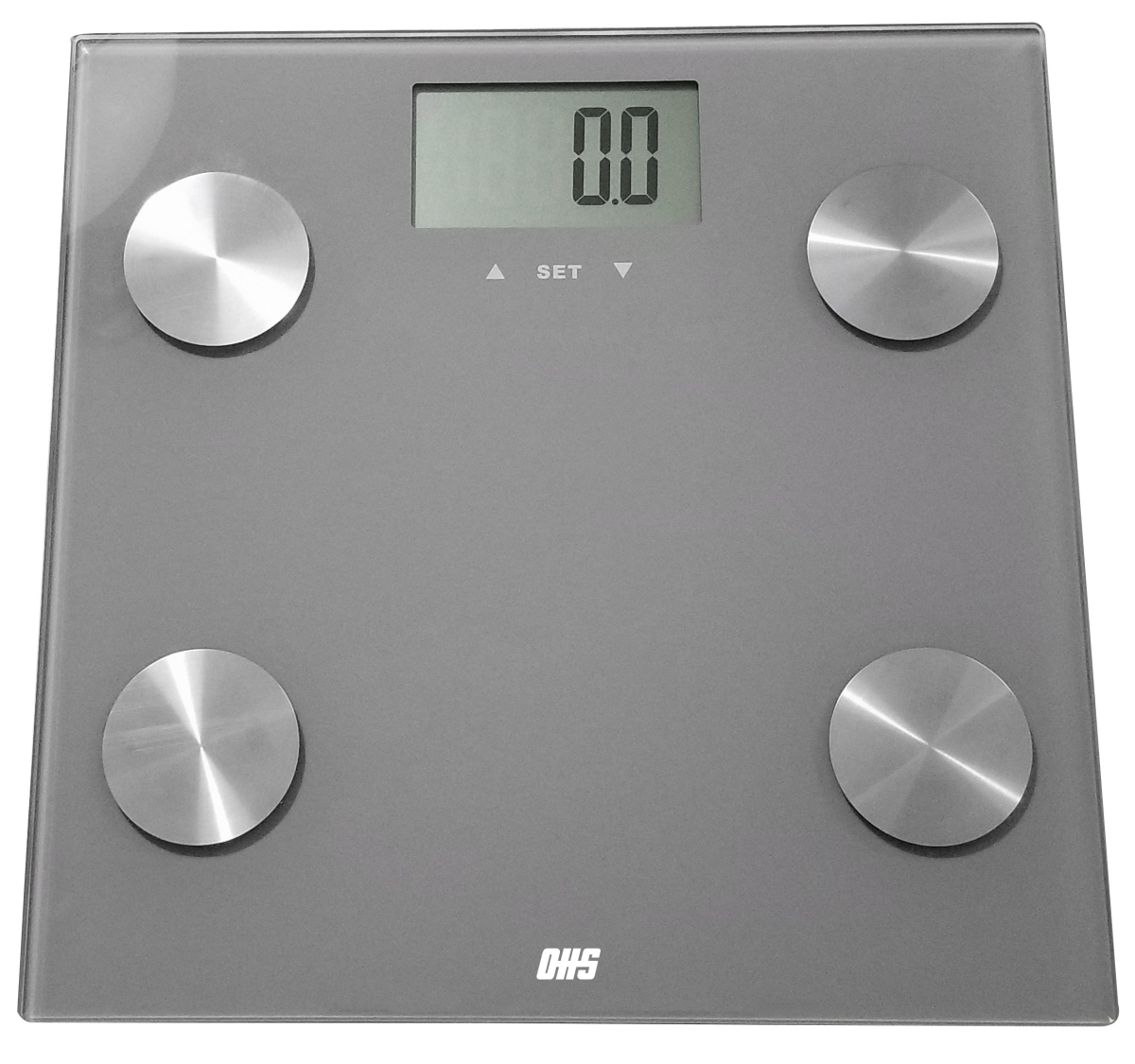 Optima Home Scales Fi-400 Figure Bathroom Body Weight Scale, Grey