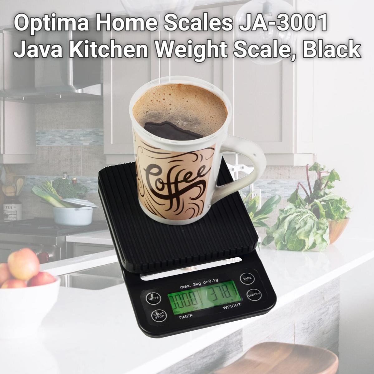 Picture of Optima Home Scales JA-3001 Java Kitchen Weight Scale, Black