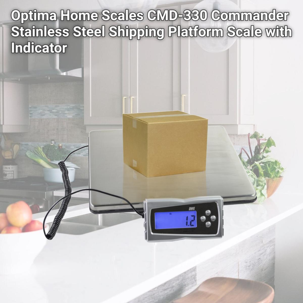 Picture of Optima Home Scales CMD-330 Commander Stainless Steel Shipping Platform Scale with Indicator