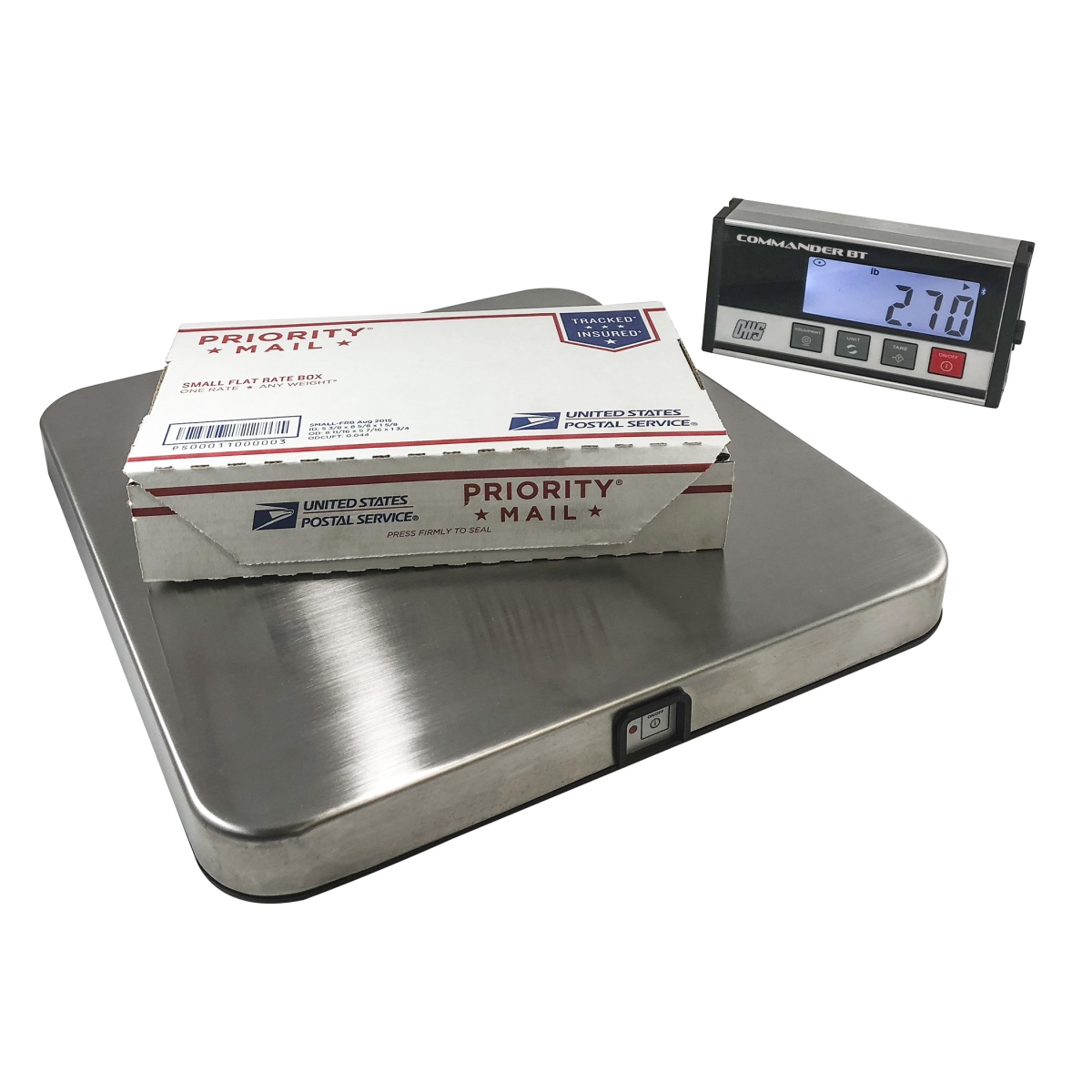 Optima Home Scales Cmd-330-bt Commander Stainless Steel Shipping Platform Scale With Bluetooth Indicator