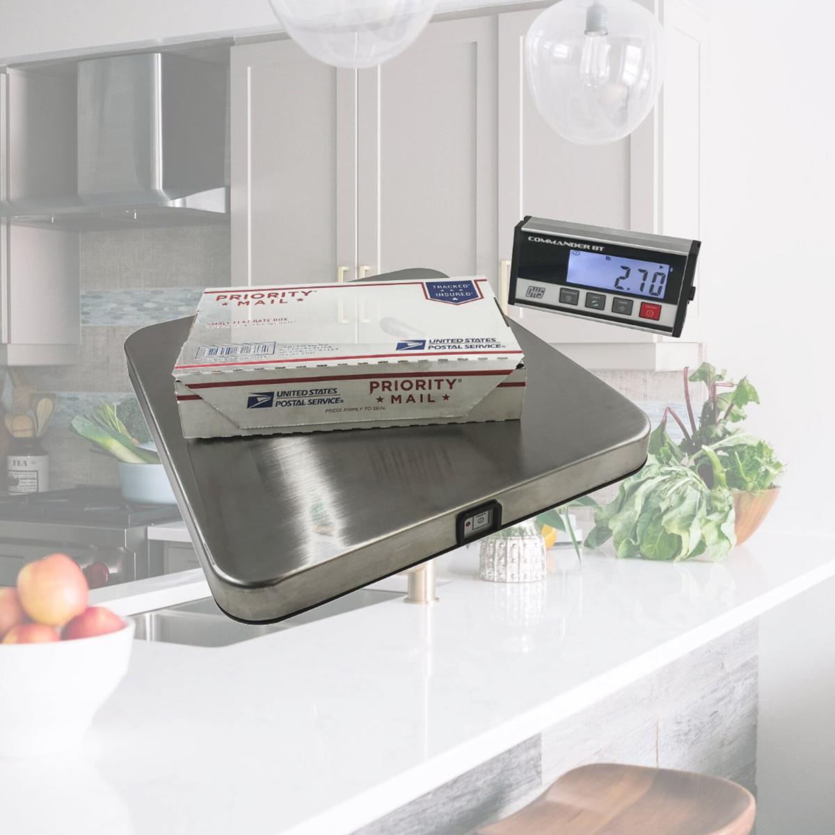 Picture of Optima Home Scales CMD-330-BT Commander Stainless Steel Shipping Platform Scale with Bluetooth Indicator