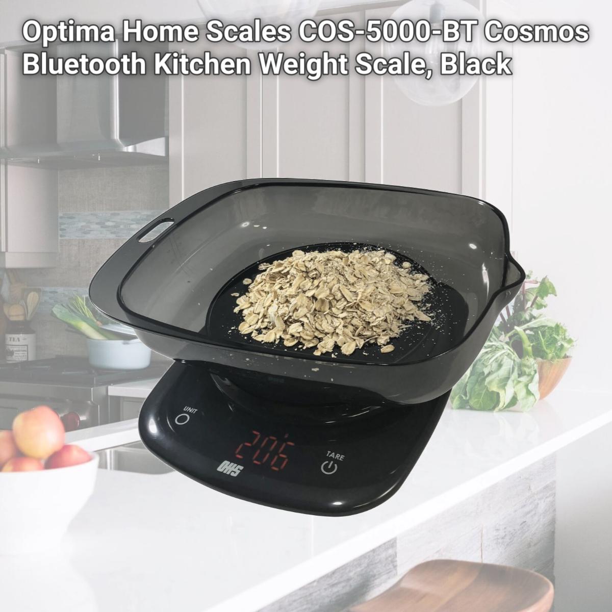 Picture of Optima Home Scales COS-5000-BT Cosmos Bluetooth Kitchen Weight Scale, Black