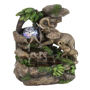 Ft-1225-1l 11 In. Elephant Table Fountain