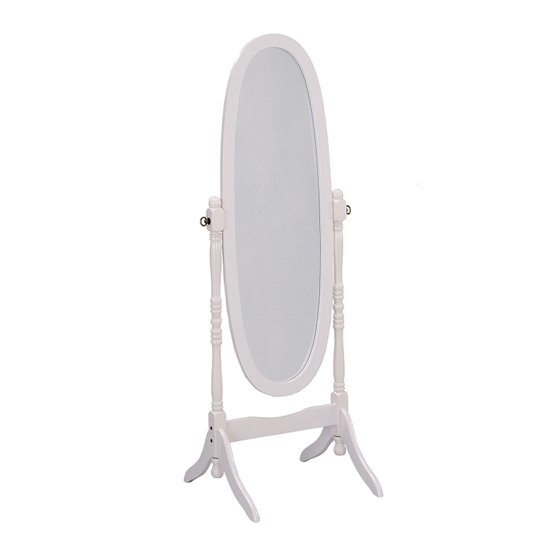 N4001-wh 59.5 In. White Finish Cheval Standing Mirror