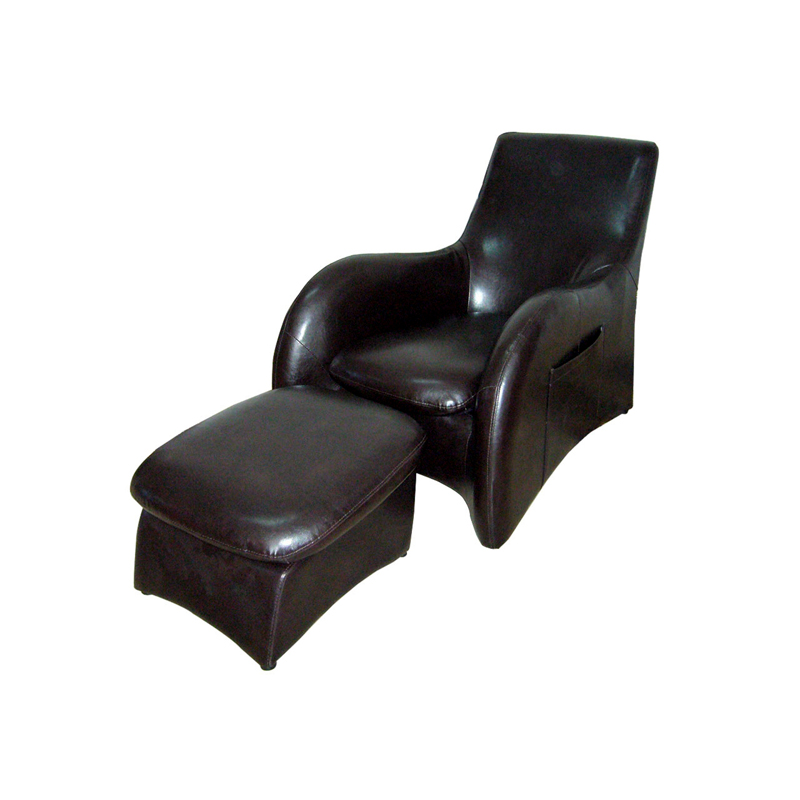 Hb4172 Solo Brown Sofa With Separate Leg Rest