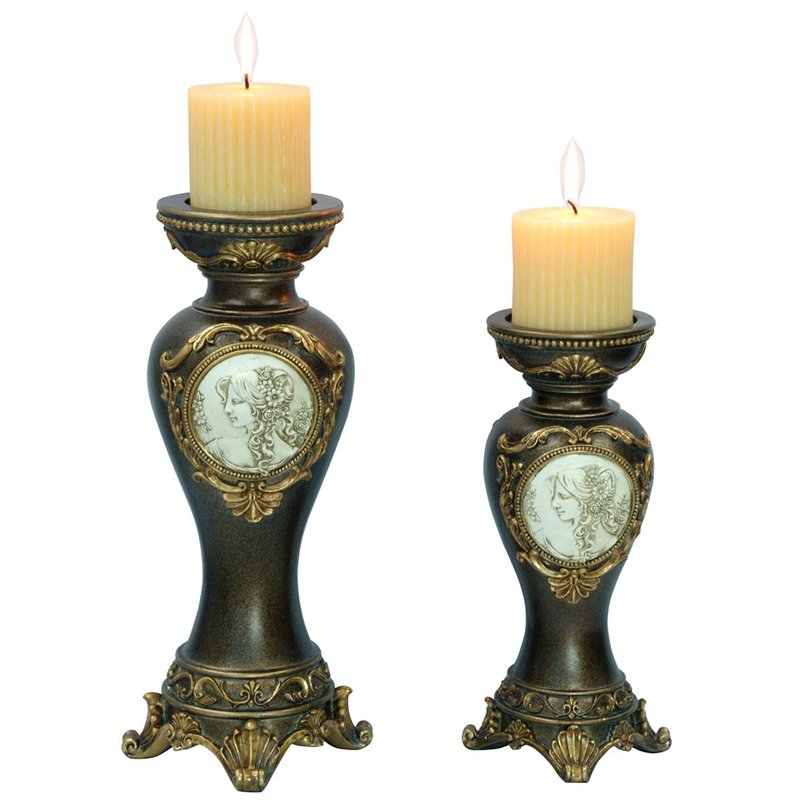K-4192c 14 - 11 In. Handcrafted Bronze Decorative Candle Holder
