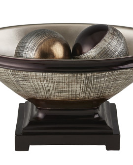 8 In. Naomi Decorative Bowl With Spheres