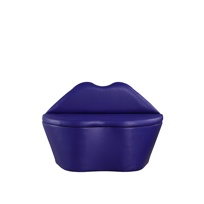 Hb4787 31 In. Lips Storage Leisure Loveseat Chair - Cobalt Blue