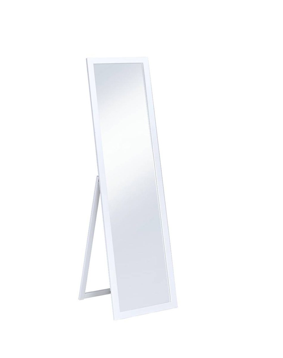 N266-white 55.25 In. Cottage White Rectangular Standing Mirror